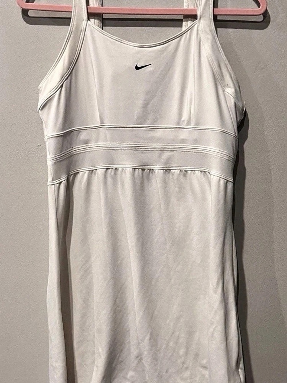 Nike NikeCourt Advantage Tennis Dress in White large open back